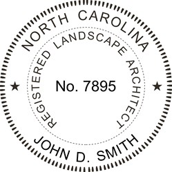 Landscape Architect Seal - Desk -  North Carolina